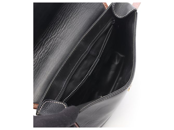 Céline Borsa a tracolla Celine in pelle Marrone Nero - vista 3