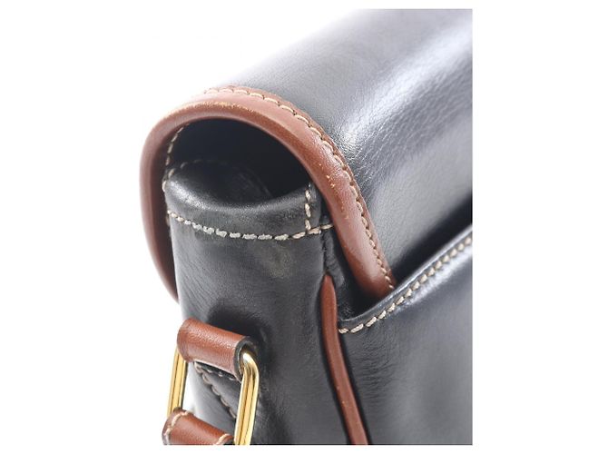 Céline Borsa a tracolla Celine in pelle Marrone Nero - vista 5
