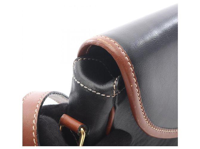 Céline Borsa a tracolla Celine in pelle Marrone Nero - vista 6