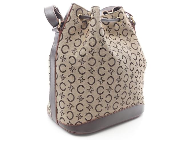 Céline Borsa a Spalla Celine C Macadam Marrone Beige - vista 2