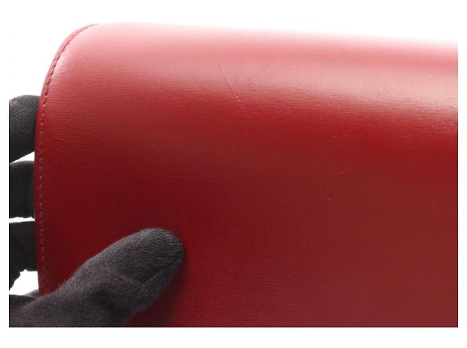 Céline Bolso de Hombro Celine Classic Box Medium Roja - vista 12