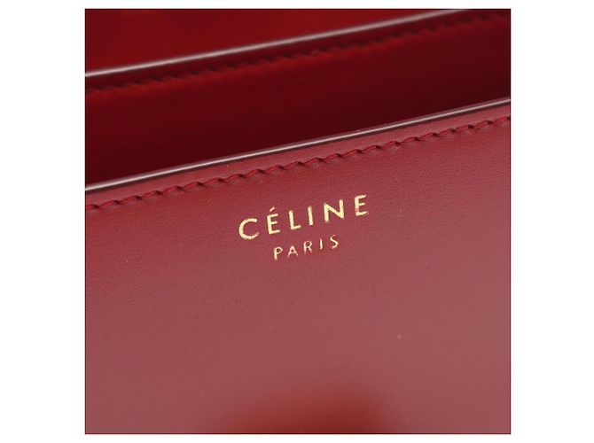 Céline Bolso de Hombro Celine Classic Box Medium Roja - vista 4