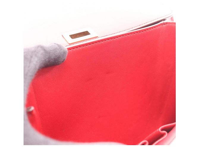 Céline Bolso de Hombro Celine Classic Box Medium Roja - vista 6