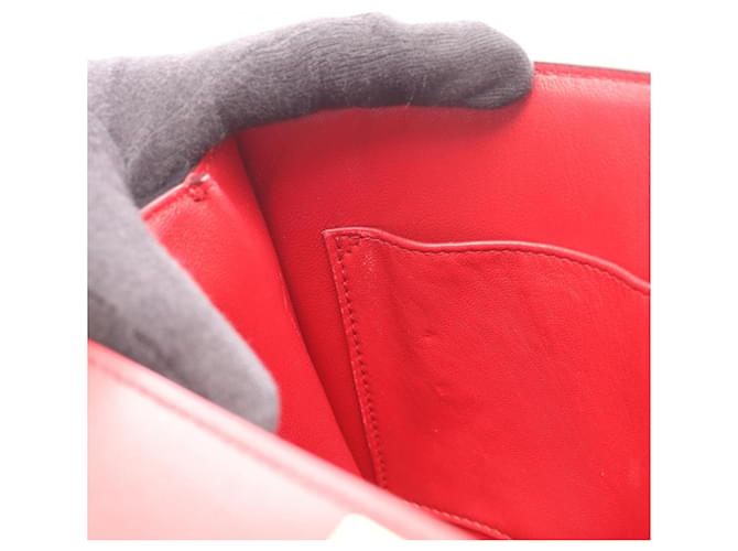 Céline Bolso de Hombro Celine Classic Box Medium Roja - vista 8