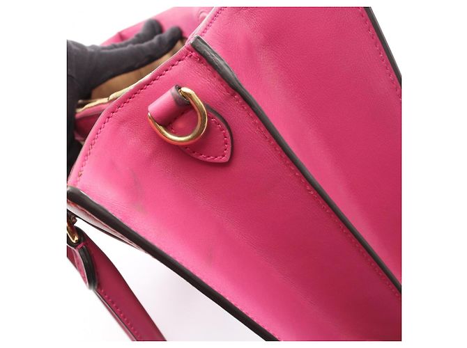 Borsa Gucci 2-Way in pelle rosa e rossa Rosso - vista 10