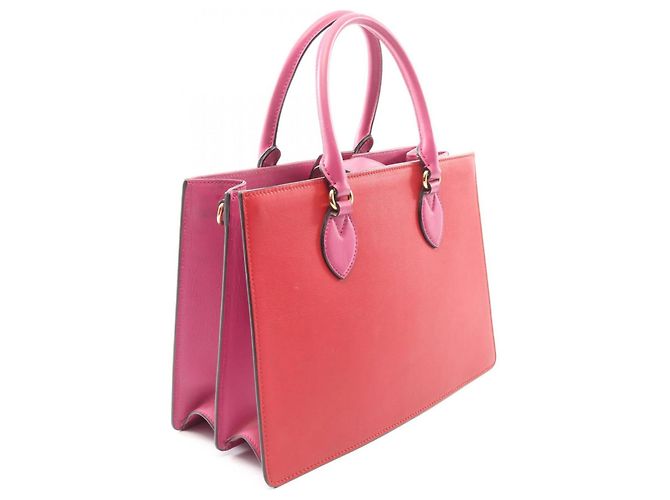 Borsa Gucci 2-Way in pelle rosa e rossa Rosso - vista 2