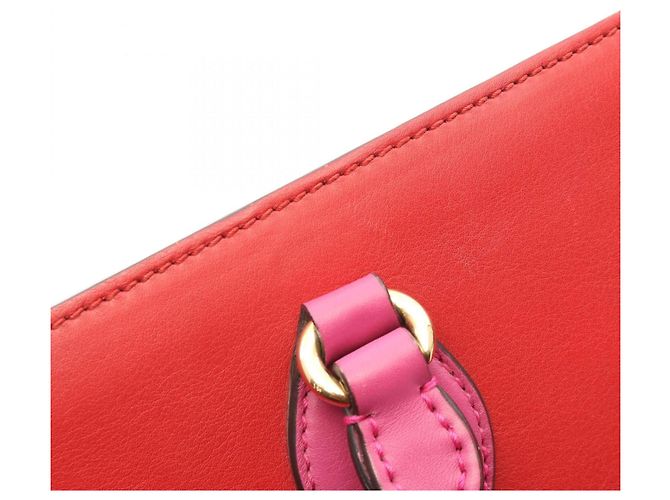 Borsa Gucci 2-Way in pelle rosa e rossa Rosso - vista 6