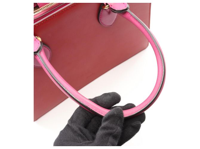 Borsa Gucci 2-Way in pelle rosa e rossa Rosso - vista 8