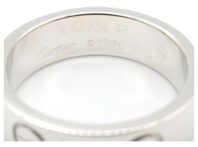 Cartier Love Band Ring aus 18K Weißgold Silber - Ansicht 3
