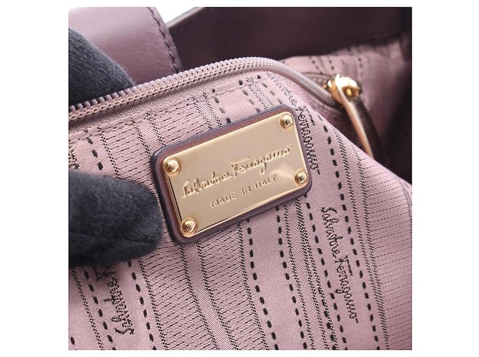 Borsa a mano 2-Way Gancini Salvatore Ferragamo Porpora - vista 4