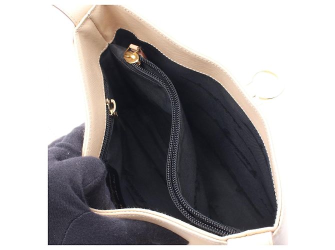 Borsa a tracolla Salvatore Ferragamo Gancini Beige - vista 3
