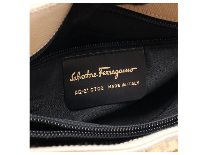 Borsa a tracolla Salvatore Ferragamo Gancini Beige - vista 4