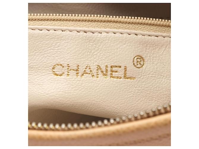 Borsa a Spalla Chanel Triple Coco Mark Beige - vista 4