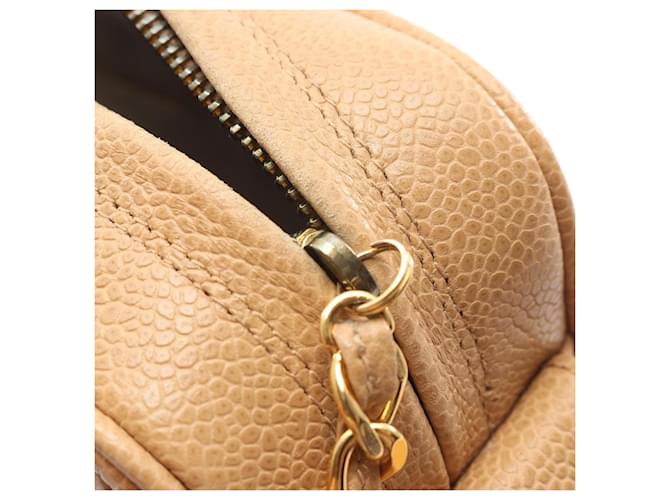 Borsa a Spalla Chanel Triple Coco Mark Beige - vista 8