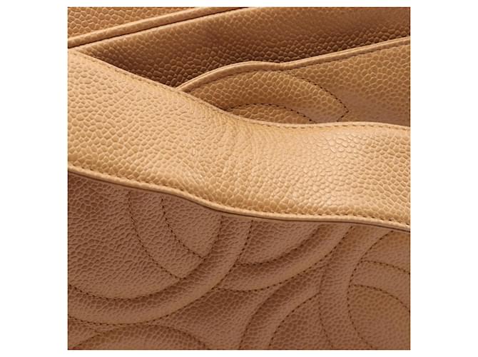Borsa a Spalla Chanel Triple Coco Mark Beige - vista 9