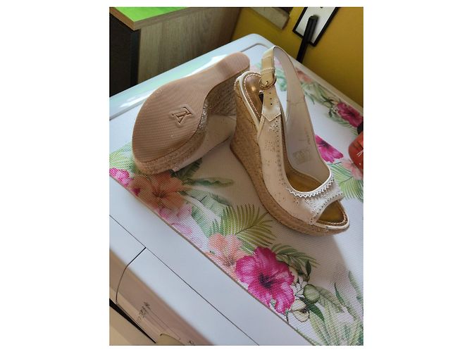 Louis Vuitton Keilabsatz-Espadrilles Weiß - Ansicht 2