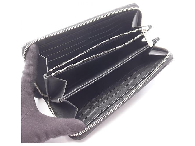 Louis Vuitton Zippy Wallet aus schwarzem Leder - Ansicht 3