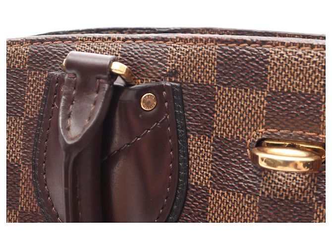Borsa 2-Way Louis Vuitton Normandie Damier Ebene Noir Marrone Nero - vista 11
