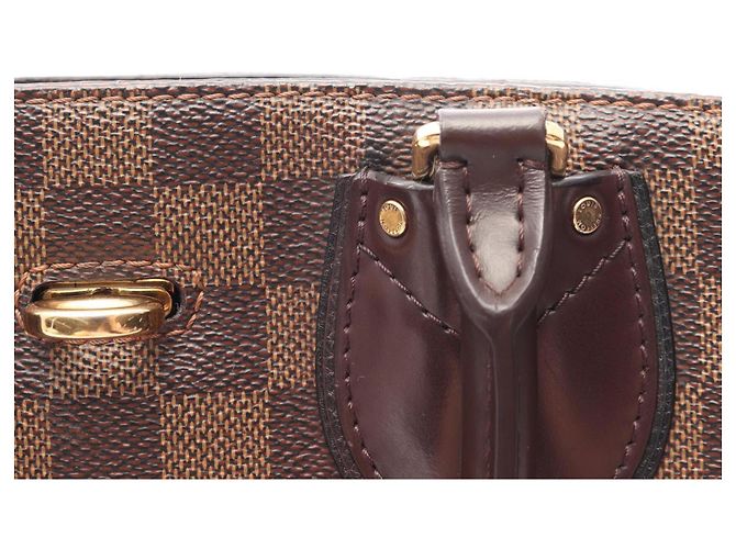 Borsa 2-Way Louis Vuitton Normandie Damier Ebene Noir Marrone Nero - vista 12
