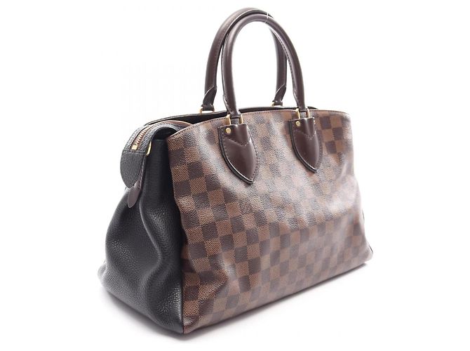 Borsa 2-Way Louis Vuitton Normandie Damier Ebene Noir Marrone Nero - vista 2