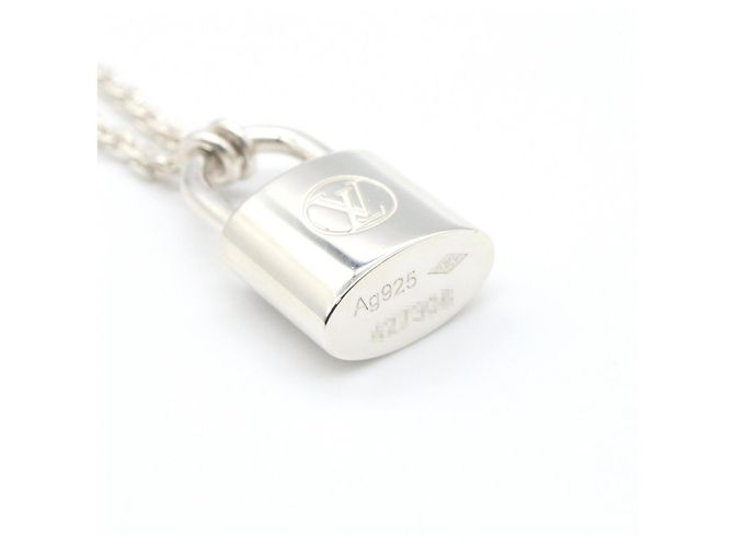 Collana con pendente Lockit Louis Vuitton Argento - vista 3