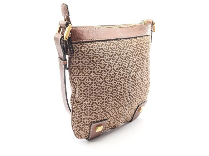 Borsa a Spalla Loewe Anagram Marrone Beige - vista 2
