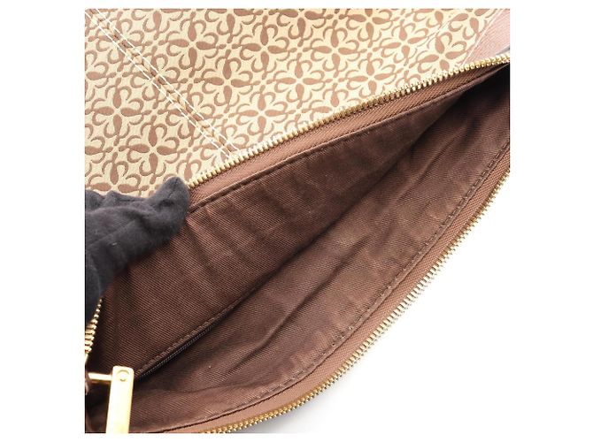 Borsa a Spalla Loewe Anagram Marrone Beige - vista 5