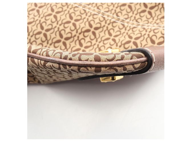 Borsa a Spalla Loewe Anagram Marrone Beige - vista 7