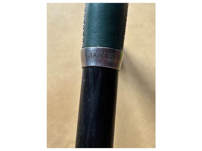 Autre Marque Bastone Mahaut Tango Swing Senea - Pelle Verde Grigio antracite Silver hardware Monogramma - vista 5