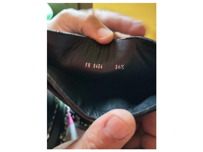 Dior Stivaletti in pelle nera con borchie Nero - vista 4