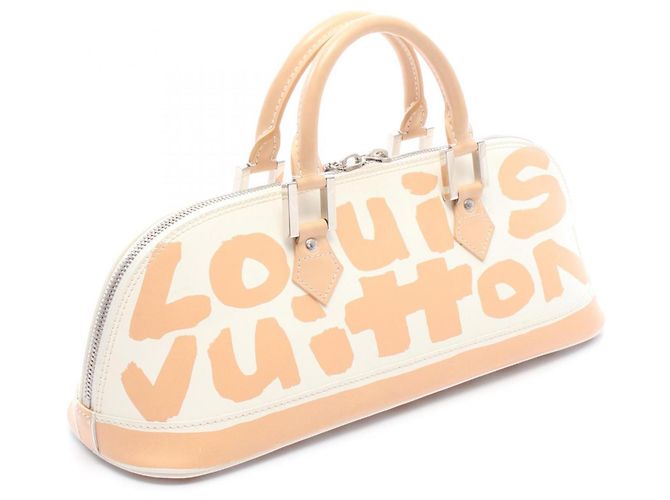 Borsa Louis Vuitton Alma Horizontal Monogram Graffiti Bianco Beige - vista 2