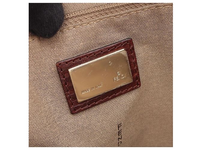 Fendi Zucchino Tote Bag Braun Beige - Ansicht 4