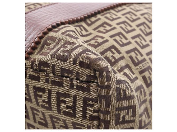 Fendi Zucchino Tote Bag Braun Beige - Ansicht 7
