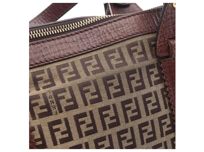 Fendi Zucchino Tote Bag Braun Beige - Ansicht 8