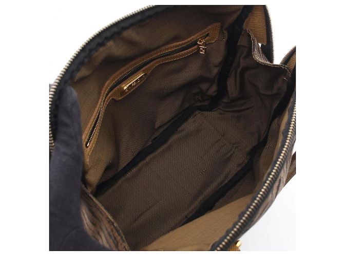 Fendi Zebra 2-Way Tote Bag Braun Schwarz - Ansicht 3