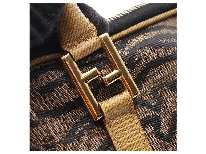 Fendi Zebra 2-Way Tote Bag Braun Schwarz - Ansicht 7