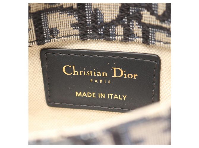 Borsa Saddle Christian Dior Beige Blu navy - vista 4
