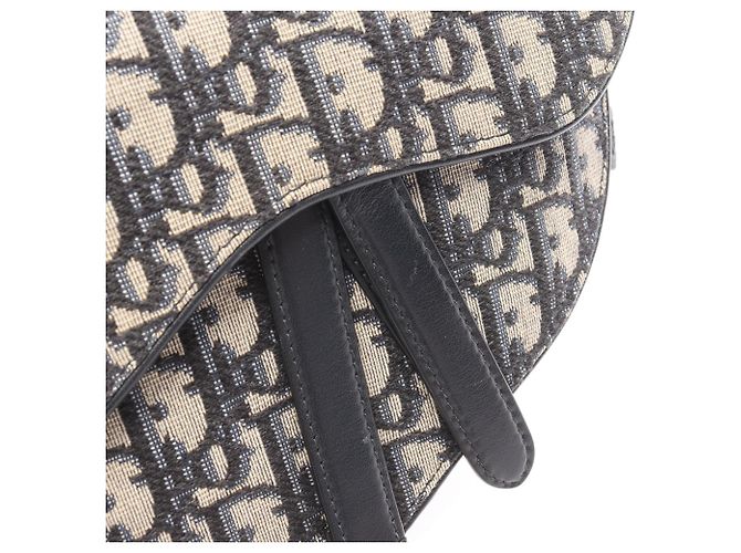 Borsa Saddle Christian Dior Beige Blu navy - vista 6