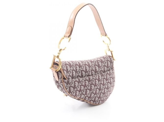 Christian Dior Trotter Saddle Bag Braun Beige - Ansicht 2