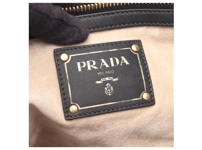 Borsa Tote 2WAY in vitello morbido Prada Nero - vista 4