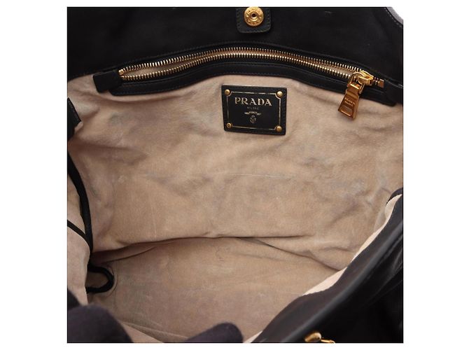 Borsa Tote 2WAY in vitello morbido Prada Nero - vista 5