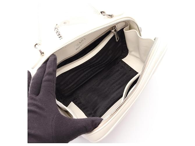 Borsa 2-Way Prada Diagram Bianco - vista 3