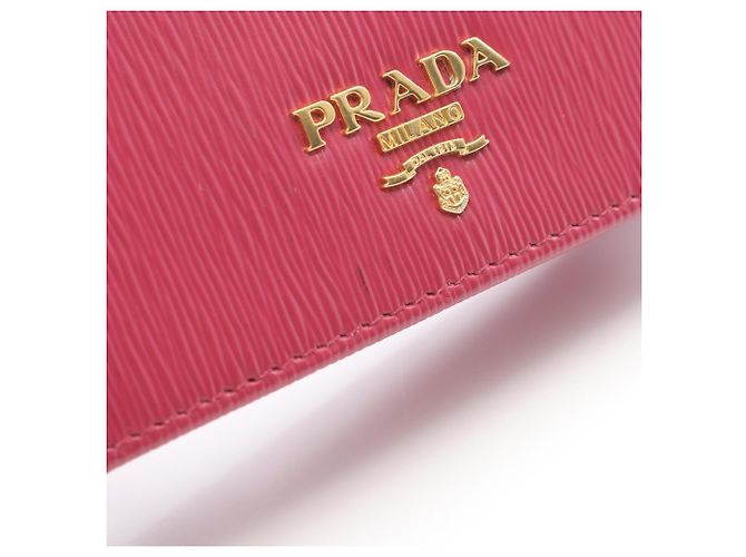 Tarjetero de cuero rosa Prada - vista 5
