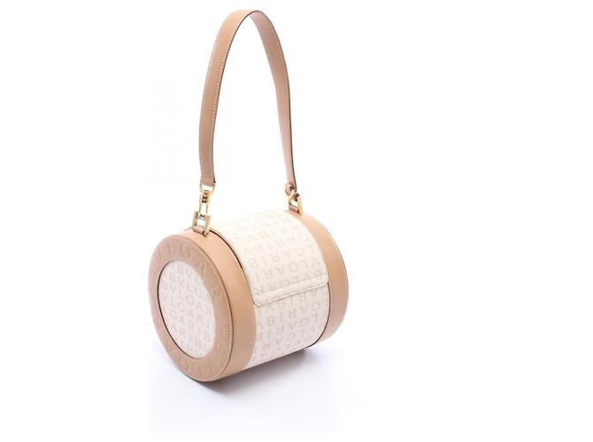 Bulgari Borsa Bvlgari B.zero1 Logomania Beige - vista 2