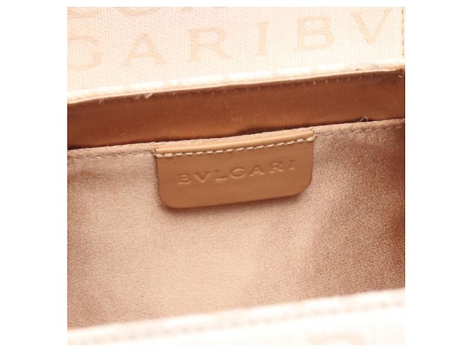 Bulgari Borsa Bvlgari B.zero1 Logomania Beige - vista 4