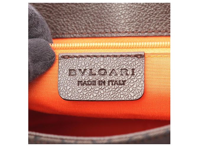 Bulgari Borsa Bvlgari Logo Mania Brown Marrone - vista 4