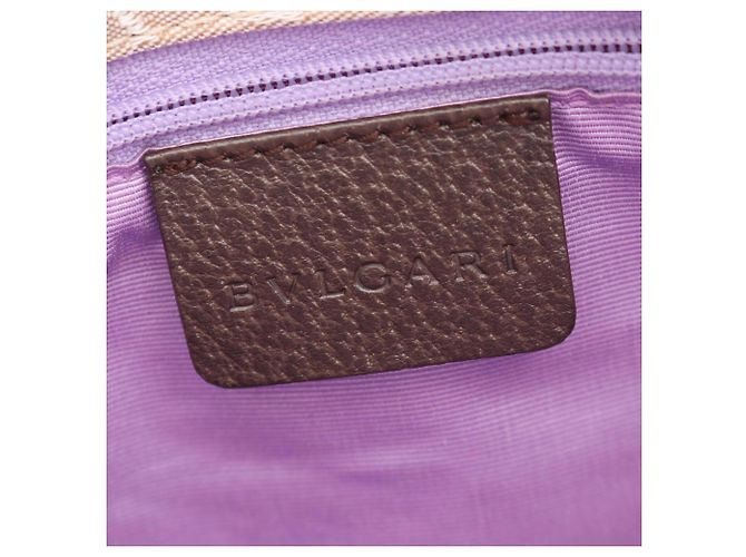 Bulgari Borsa Tote Bvlgari Logomania Marrone Beige - vista 4
