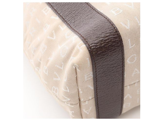 Bulgari Borsa Tote Bvlgari Logomania Marrone Beige - vista 6