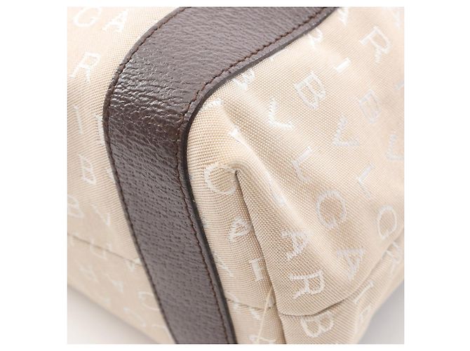 Bulgari Borsa Tote Bvlgari Logomania Marrone Beige - vista 7
