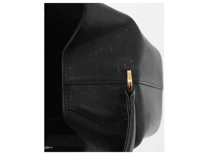 GIVENCHY Handtasche aus Leder Schwarz Gold Auth 180008 Golden - Ansicht 10